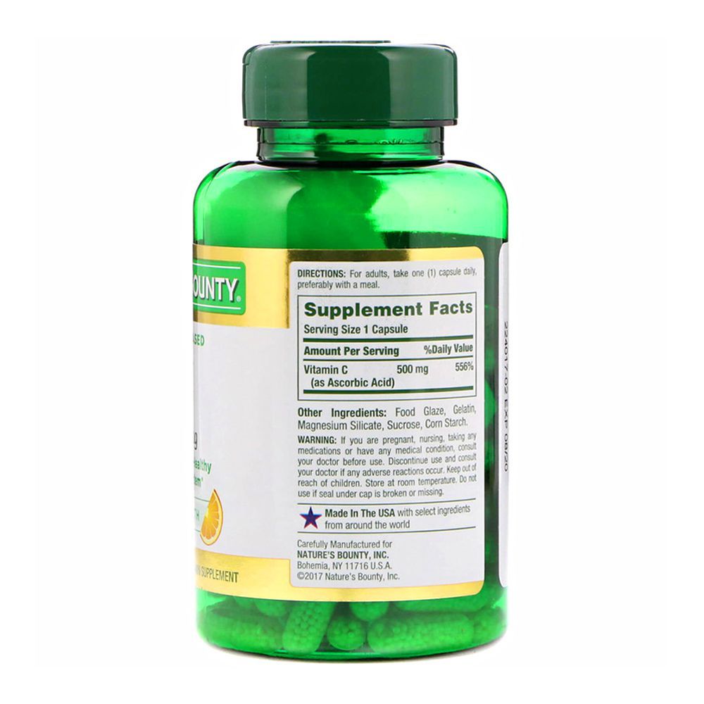 Purchase Natures Bounty Vitamin C 500mg 100 Tablets Vitamin 