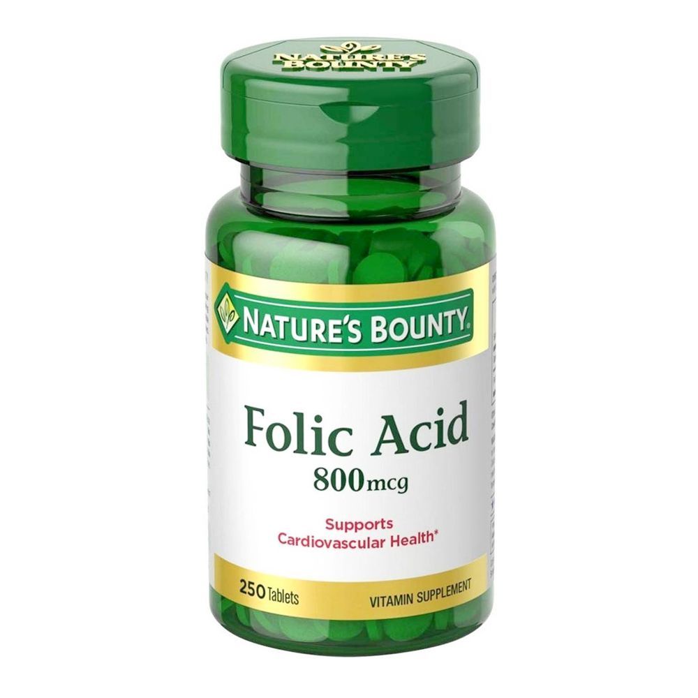 Nature's Bounty Folic Acid 800mcg, 250 Tablets