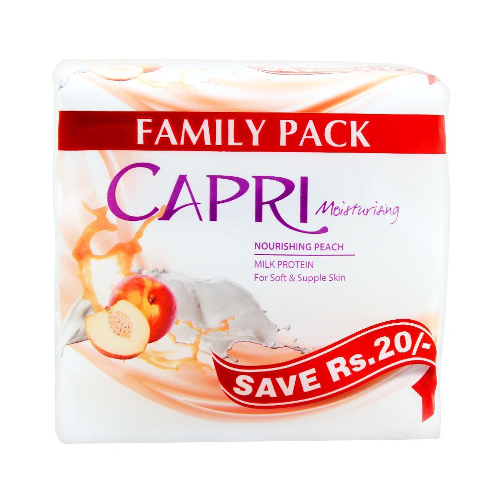 Capri Moisturising Nourishing Peach Soap, Saving Pack 3x140g
