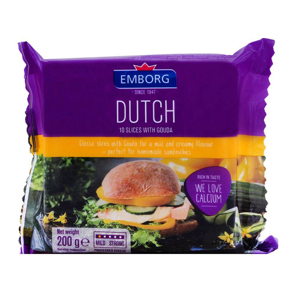 Emborg Dutch Slices Gouda Cheese 200g