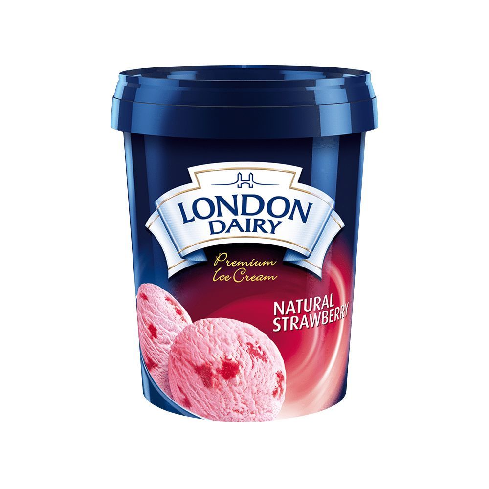 London Dairy Naturally Strawberry Ice Cream, 500ml