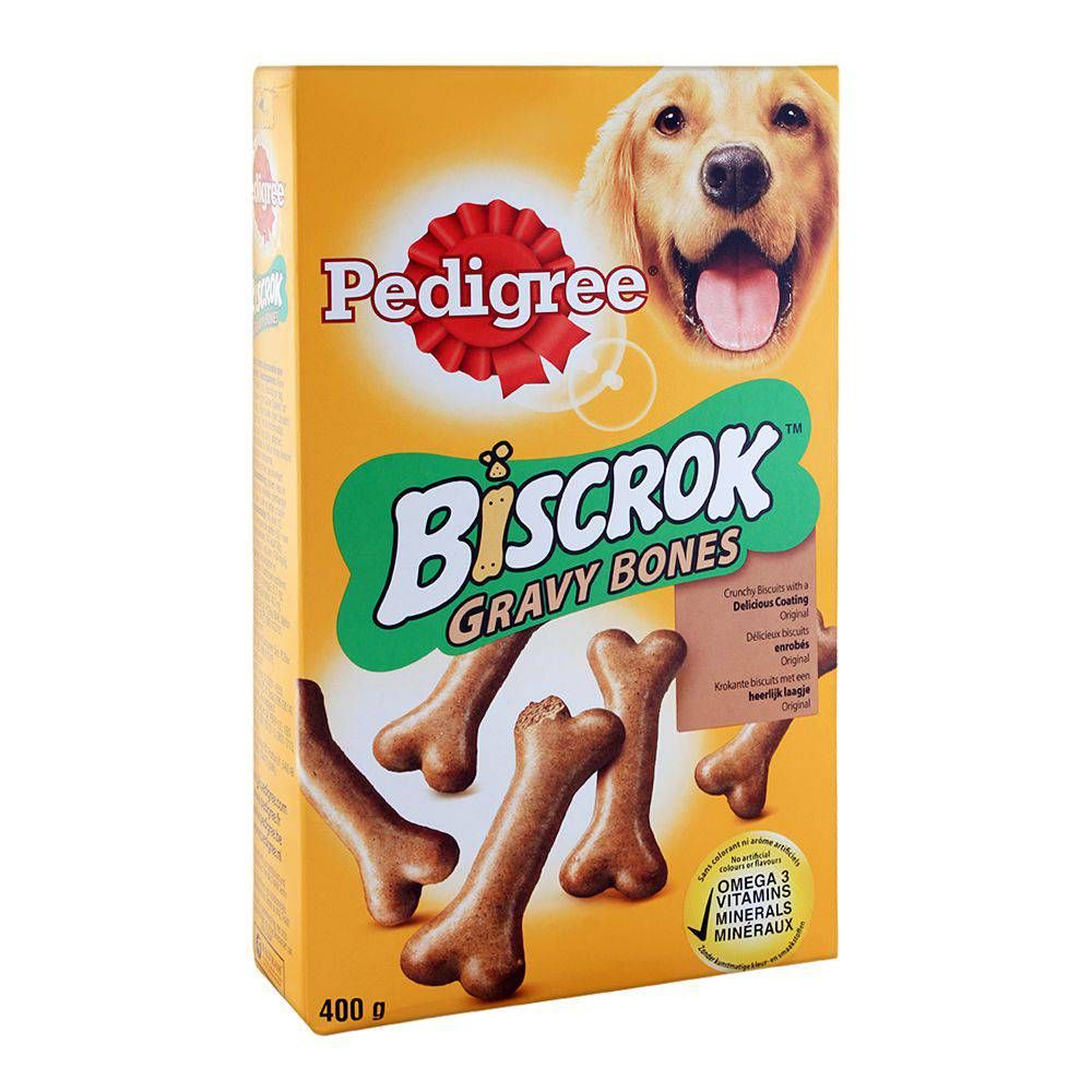 Pedigree Biscrok Gravy Bones Dog Treats, 400g