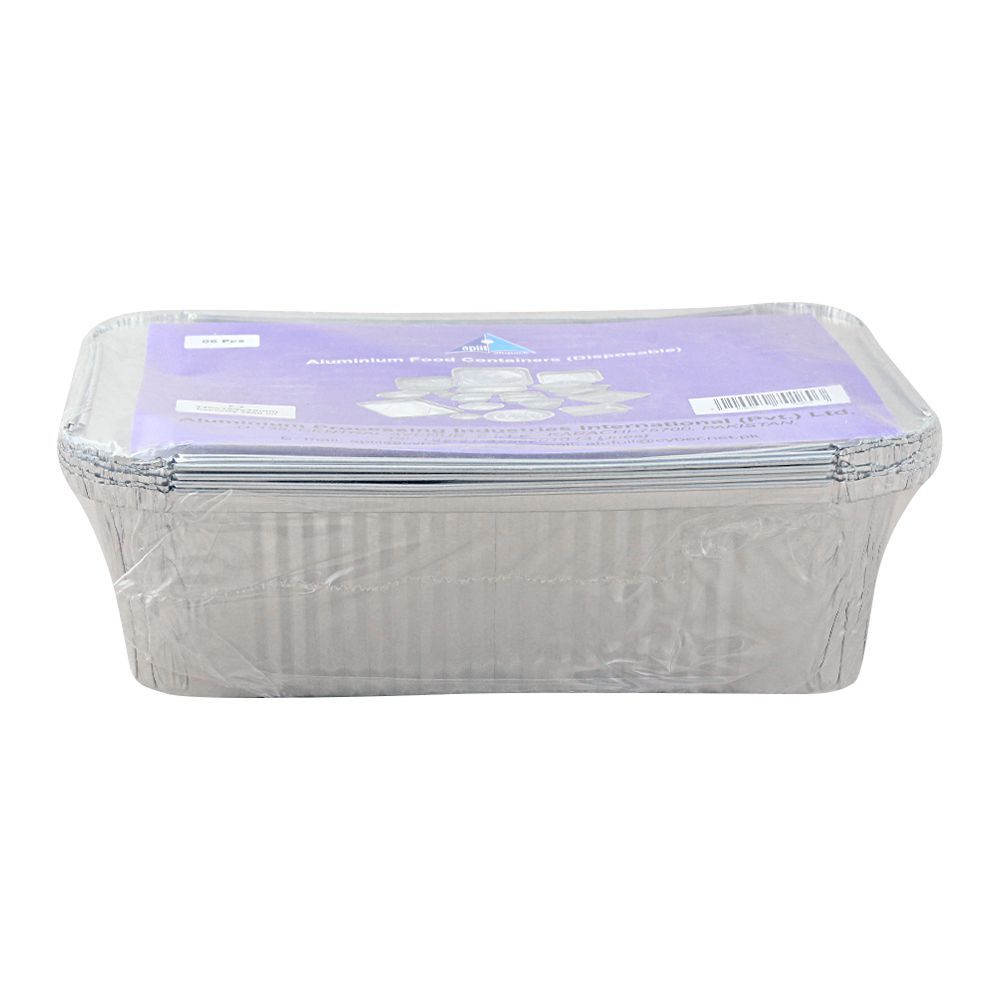 Apiil Aluminium Food Container, 240x155x70mm, 1500ml, F-7, 6-Pack