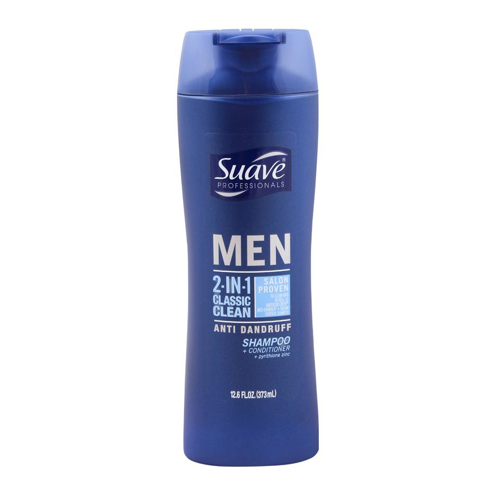 Suave Professionals Men 2-In-1 Classic Clean Anti-Dandruff Shampoo + Conditioner, 373ml