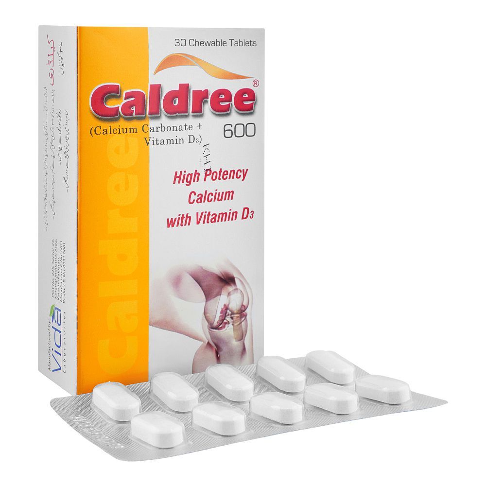 Vida Laboratories Caldree-600 Chewable Tablet, 30-Pack