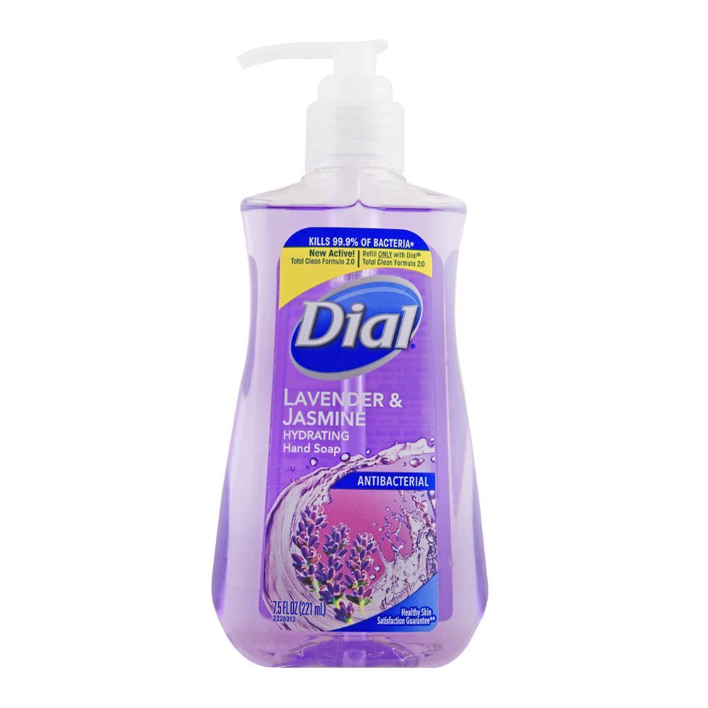 Dial Lavender & Jasmine Hydrating Antibacterial Liquid Hand Soap, 221ml