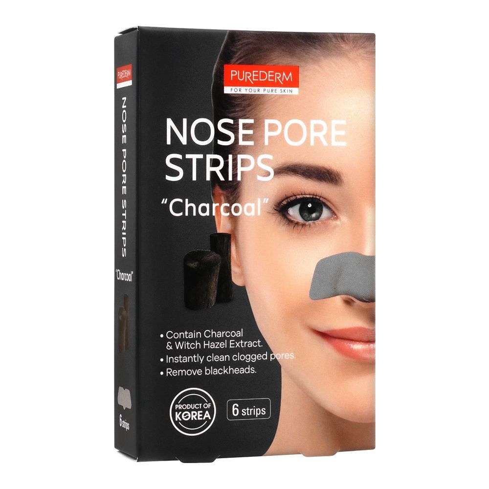 Purederm Charcoal Nose Pore Strips, 6 Strips