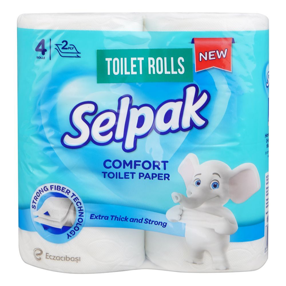 Selpak 2Ply Comfort Toilet Paper Rolls, 4-Pack