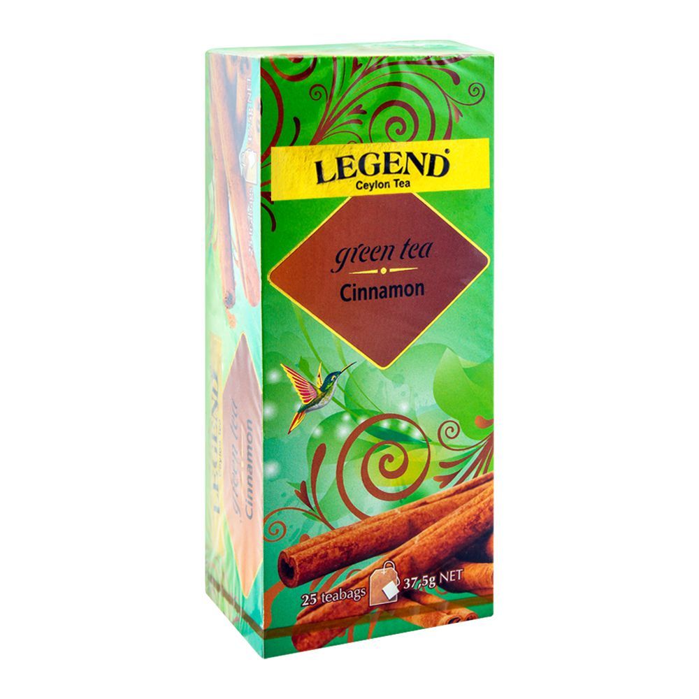 Legend Ceylon Green Tea, Cinnamon, 25 Tea Bags