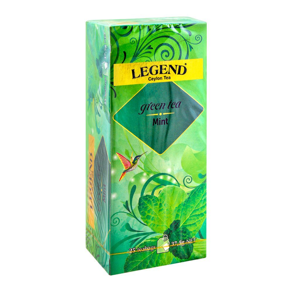 Legend Ceylon Green Tea, Mint, 25 Tea Bags