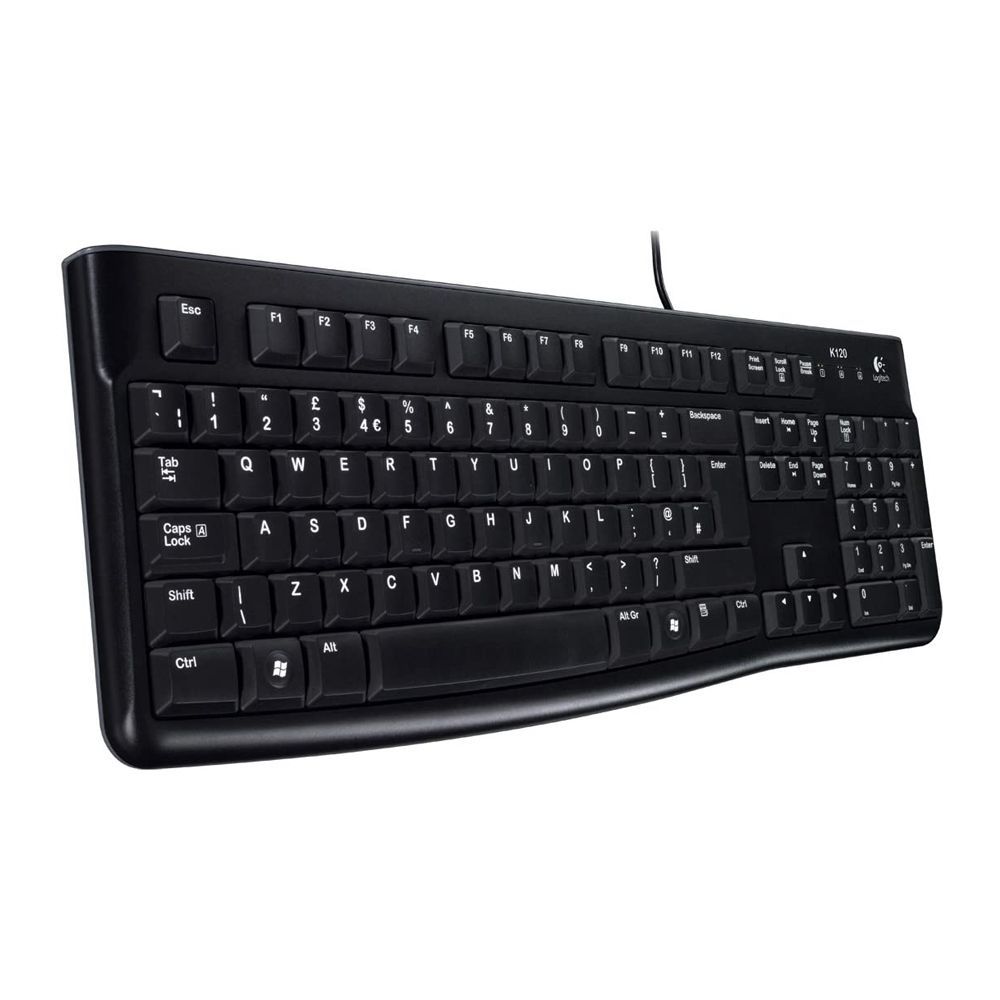 Logitech K120 Plug And Play USB Keyboard, Black