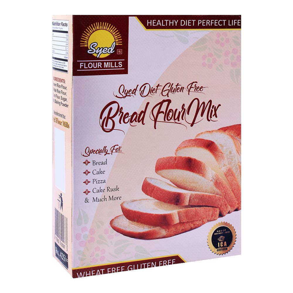 Syed Flour Mills Diet Bread Flour Mix, Wheat & Gluten Free, 475g