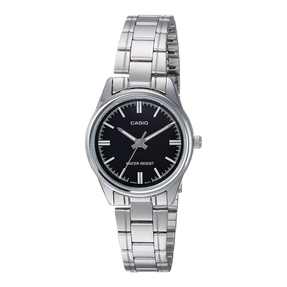 Casio Enticer Women's Black Dial Stainless Steel Watch, LTP-V005D-1AUDF