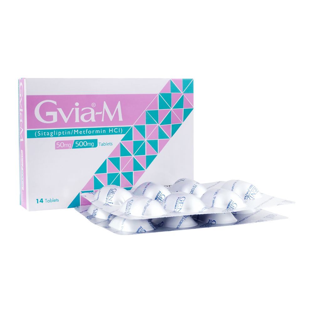 Genix Pharma Gvia-M Tablet, 50mg/500mg, 14-Pack