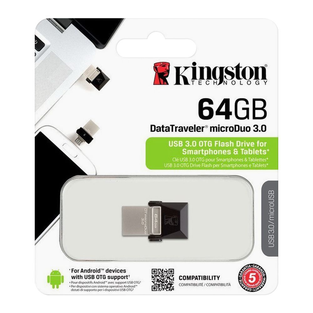 Kingston 64GB Data Traveler Microduo USB 3.0 OTG Flash Drive