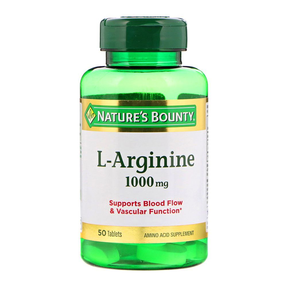 Nature's Bounty L-Arginine, 1000mg, 50 Tablets, Amino Acid Supplement