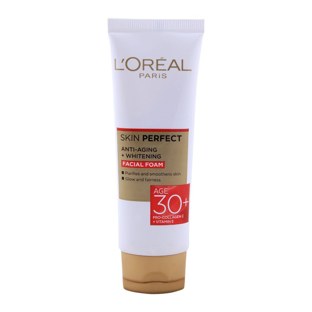 L'Oreal Paris Skin Perfect Anti-Aging + Whitening Facial Foam, Age 30+, 50g