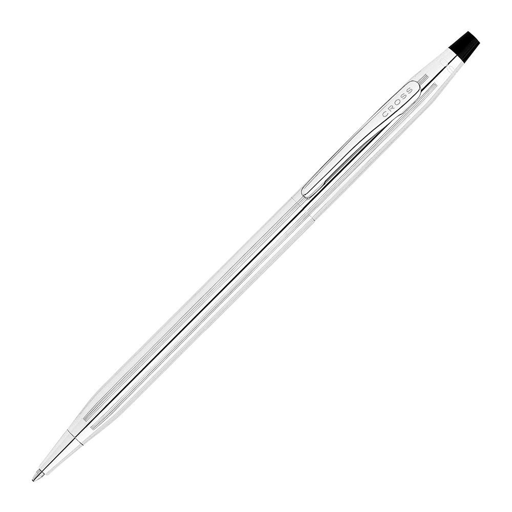 Cross Classic Century Lustrous Chrome Ballpoint Pen, Black Medium Tip, 3502