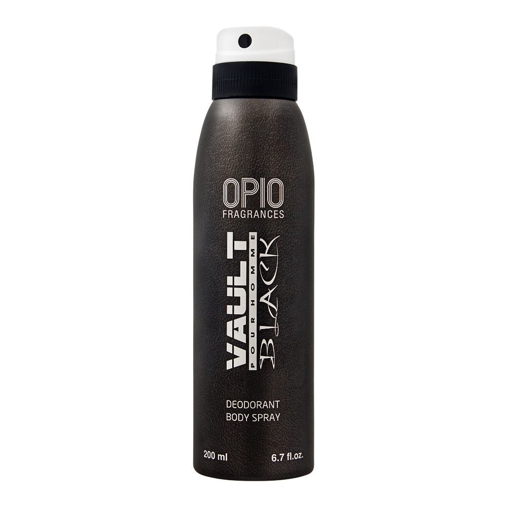 Opio Vault Black Deodorant Body Spray, For Men, 200ml