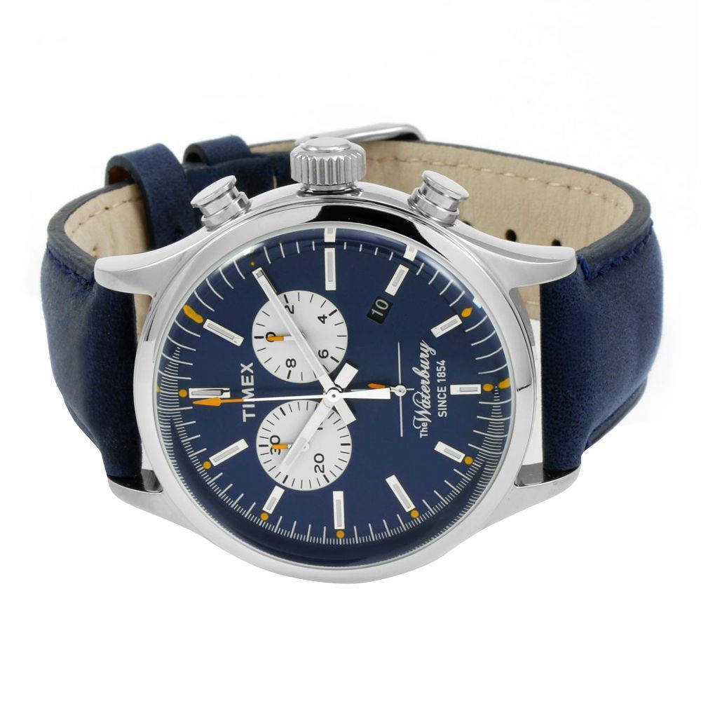 Buy Timex Men's Waterbury Blue Chronograph Watch - TW2P75400 Online At ...