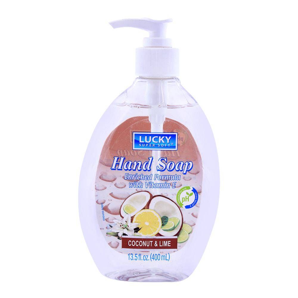 Lucky Coconut & Lime Hand Soap, Vitamin-E, 400ml