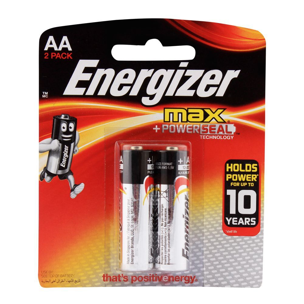 Energizer Max AA Batteries 2-Pack BP-2