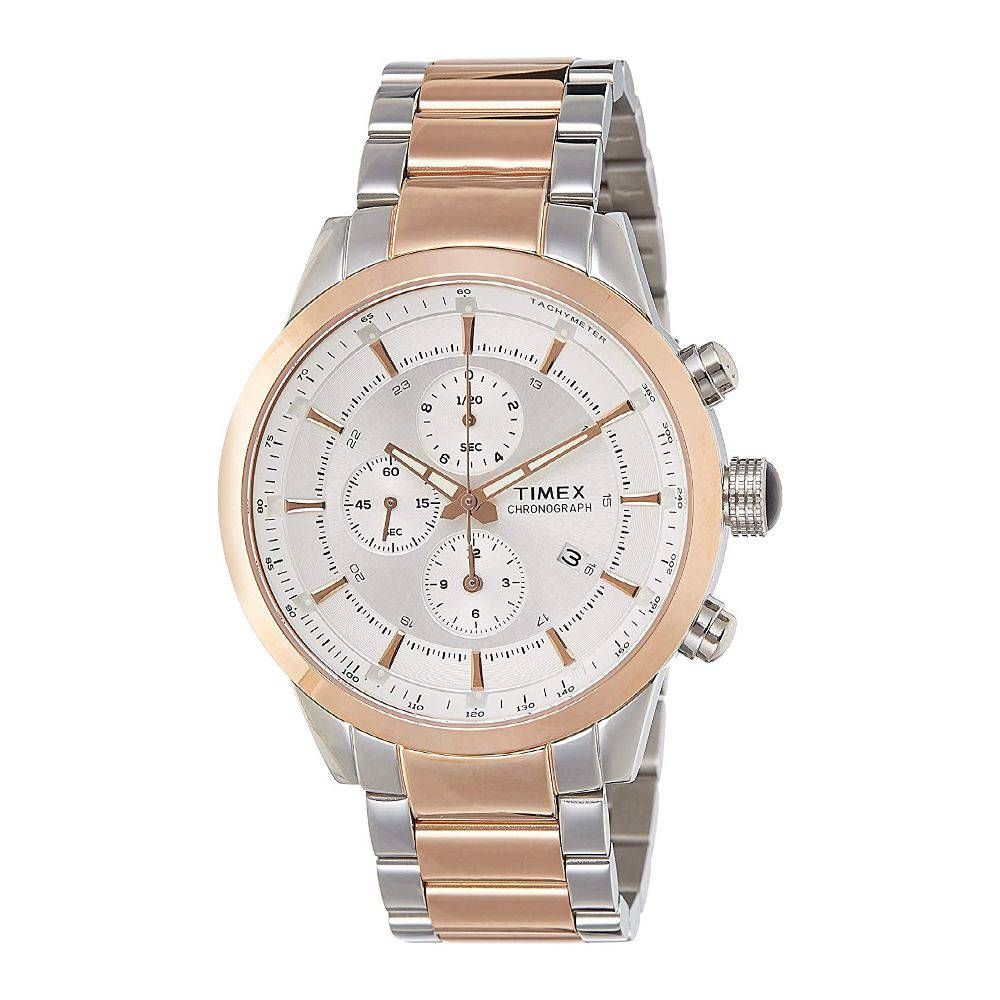 Timex E-Class Chronograph Silver Dial Men's Watch - TW000Y406
