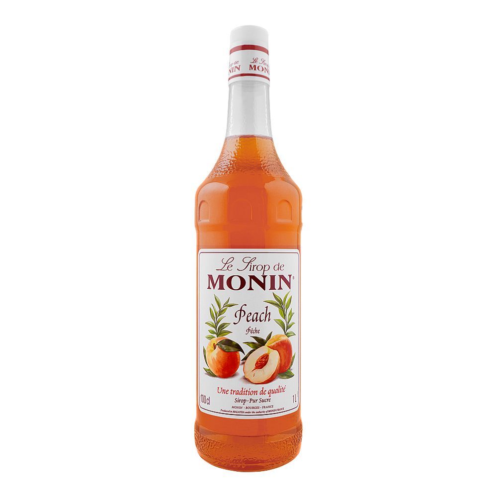 Monin Peach Syrup, 1 liter