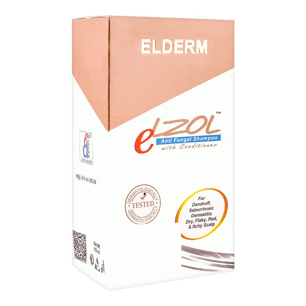 Elderm Elzol Anti Fungal Shampoo With Conditioner, For Dandruff & Other Problems, 120ml