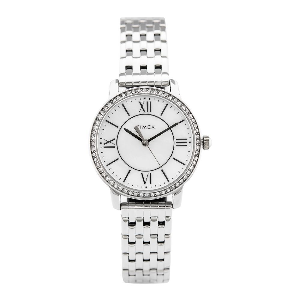 Timex Women's Style Elevated Silver Stainless-Steel Quartz Watch - TW2P80500