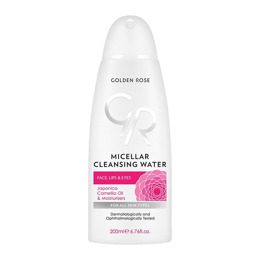 Golden Rose Micellar Cleansing Water, For Face + Lips + Eyes, All Skin Type, 200ml