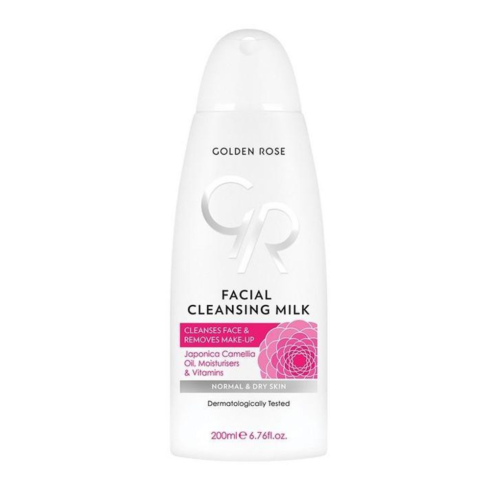 Golden Rose Facial Cleansing Milk, Make Up Remover, Normal & Dry Skin, 200ml