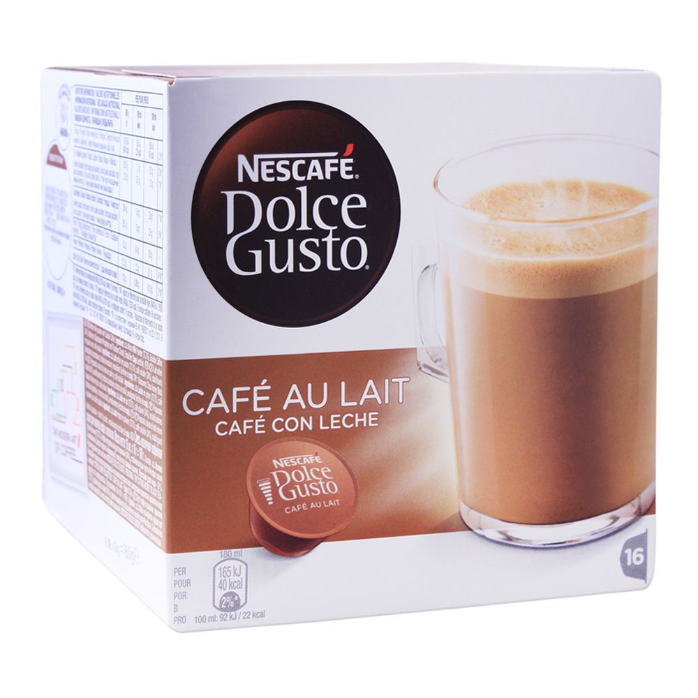 Nescafe Dolce Gusto Cafe Au Lait Capsules, 16 Single Serve Pods
