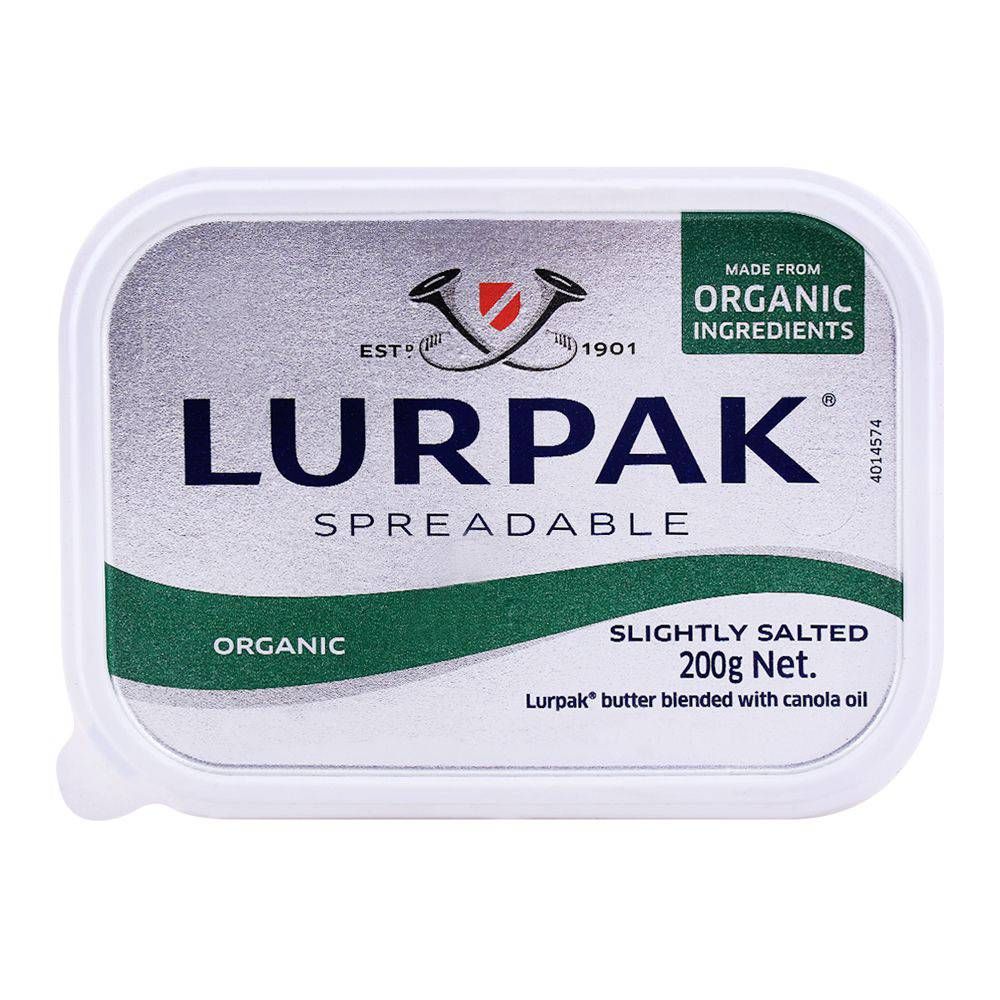 Lurpak Organic Slightly Salted Spreadable Butter 200g