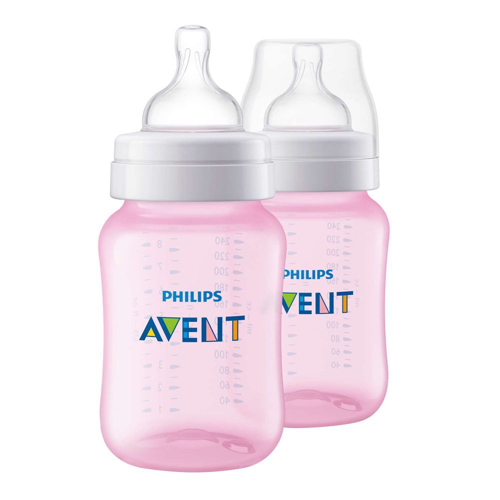 Avent Classic+ Feeding Bottle, 2-Pack, 1m+, 260ml/9oz, SCF564/27