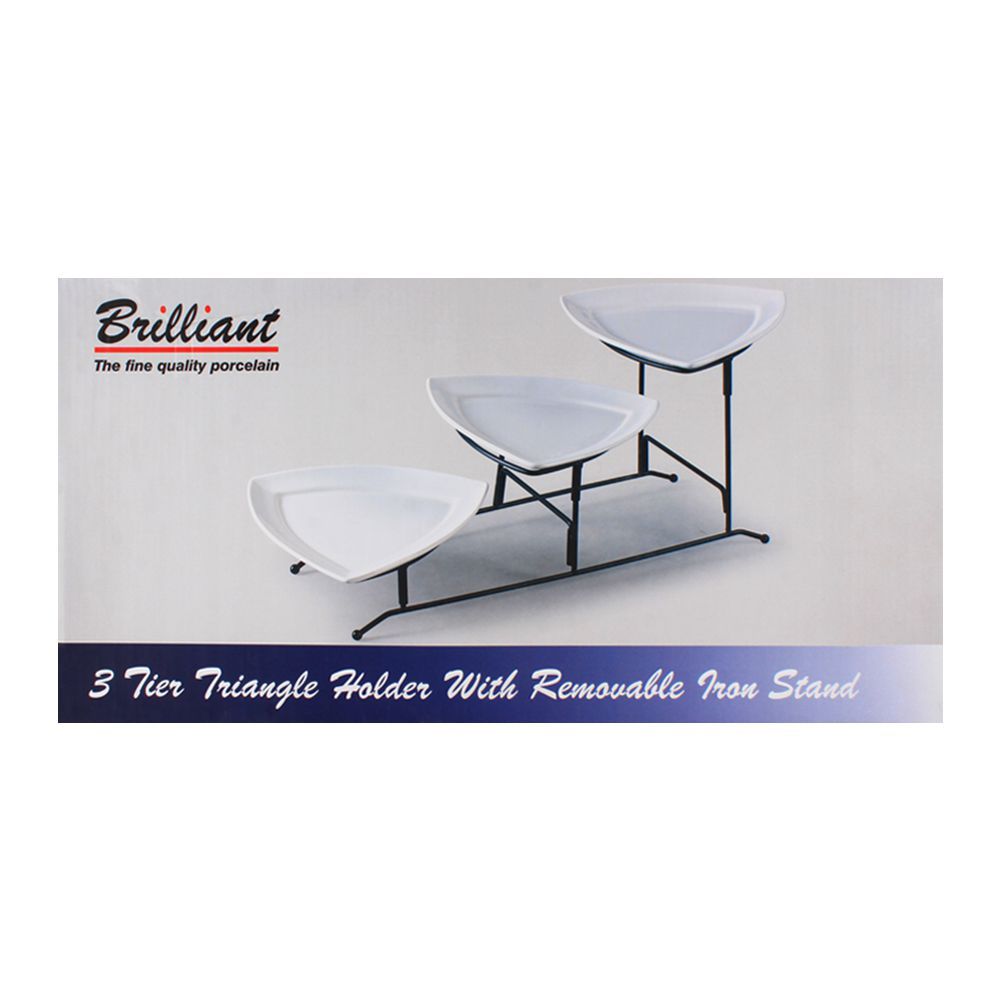 Brilliant 3 Tier Triangle Holder With Removable Iron Stan 8pcs BR-0104