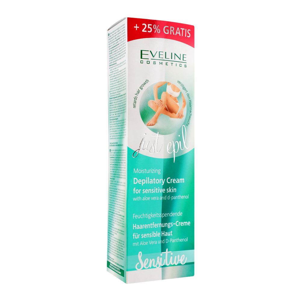 Eveline Just Epil Moisturizing Depilatory Cream, For Sensitive Skin, 125ml