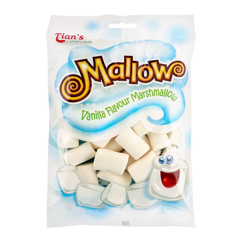 Tian's Confections Mallow, Vanilla Flavour Marshmallow, 80g