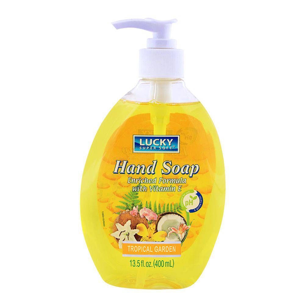 Lucky Tropical Garden Hand Soap, Vitamin-E, 400ml
