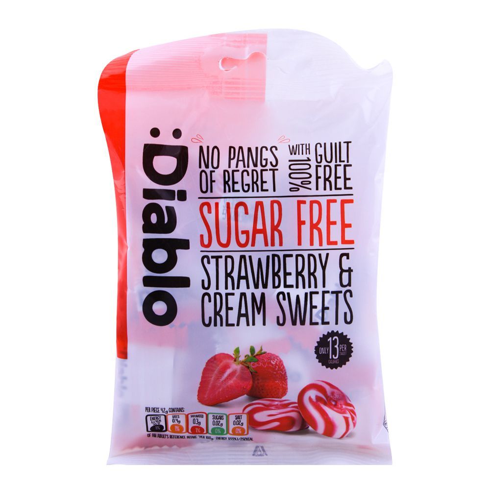 Diablo Sugar Free Strawberry & Creams Sweets 75g