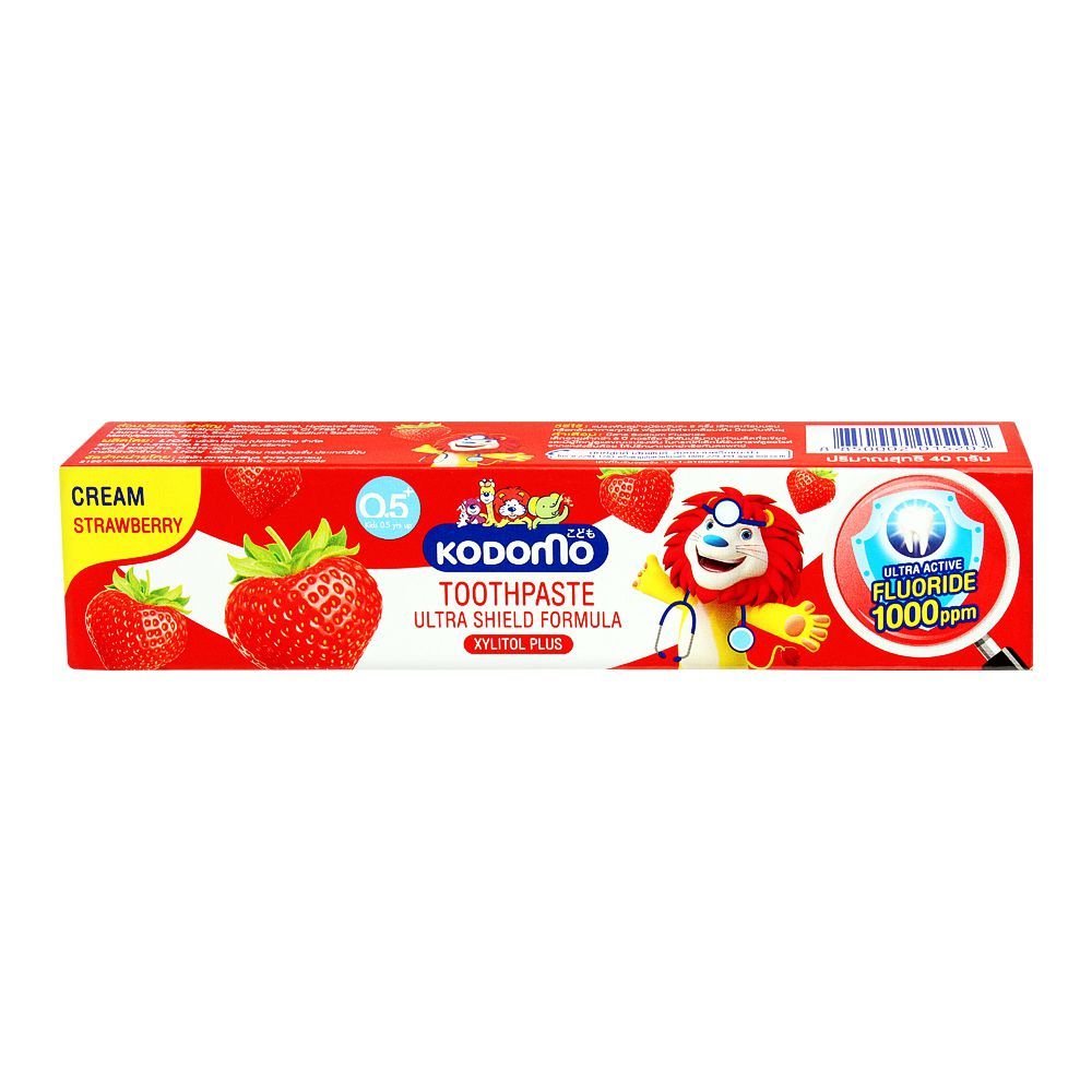 Kodomo Ultra Shield Formula Cream Toothpaste, Strawberry, 40g