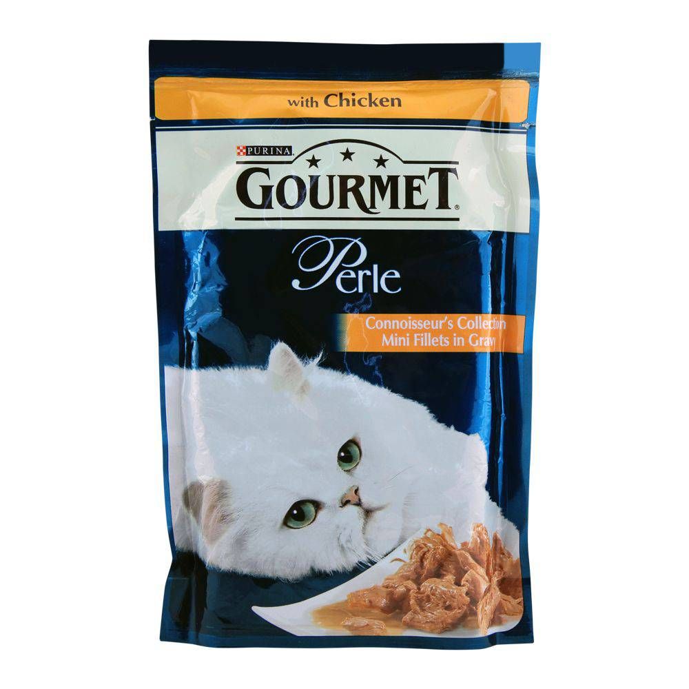 Gourmet Perle With Chicken, Mini Fillets in Gravy, Cat Food Pouch, 85g