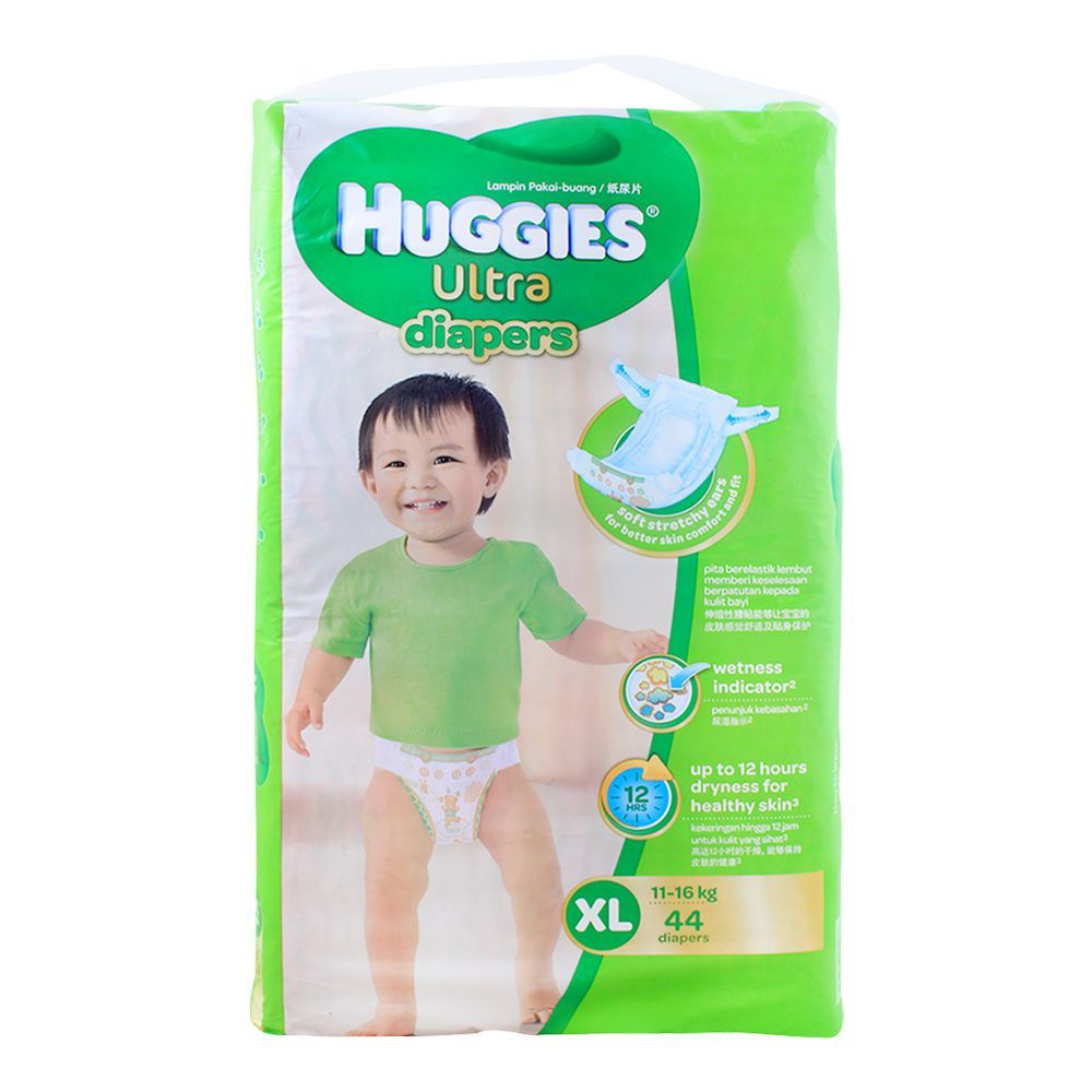 Huggies Ultra Diapers, XL, 11-16 KG, 44-Pack
