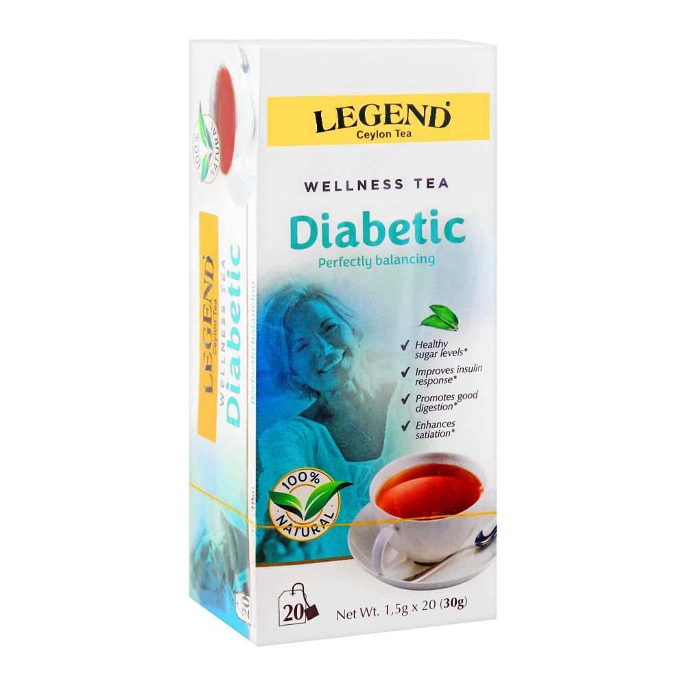 Legend Ceylon Tea Wellness Diabetic Tea Bags, 20-Pack