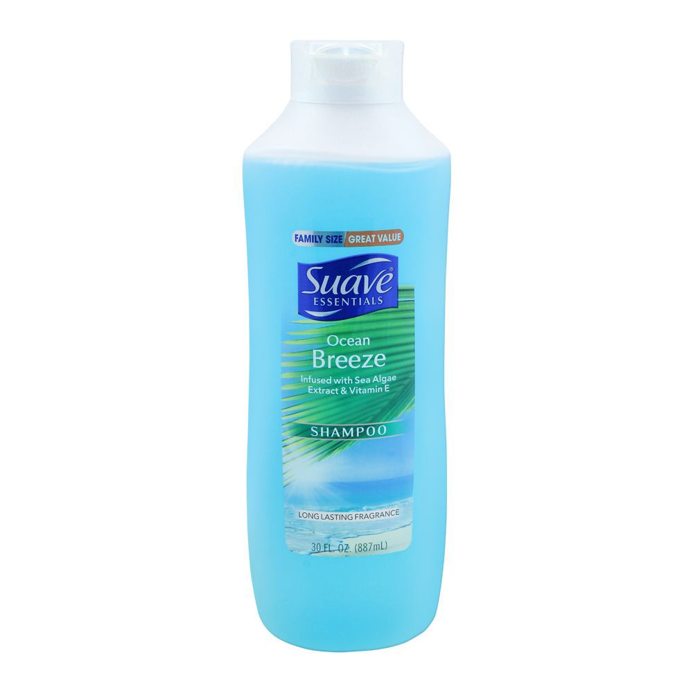 Suave Essentials Ocean Breeze Shampoo, Sea Algae Extract & Vitamin E, 887ml