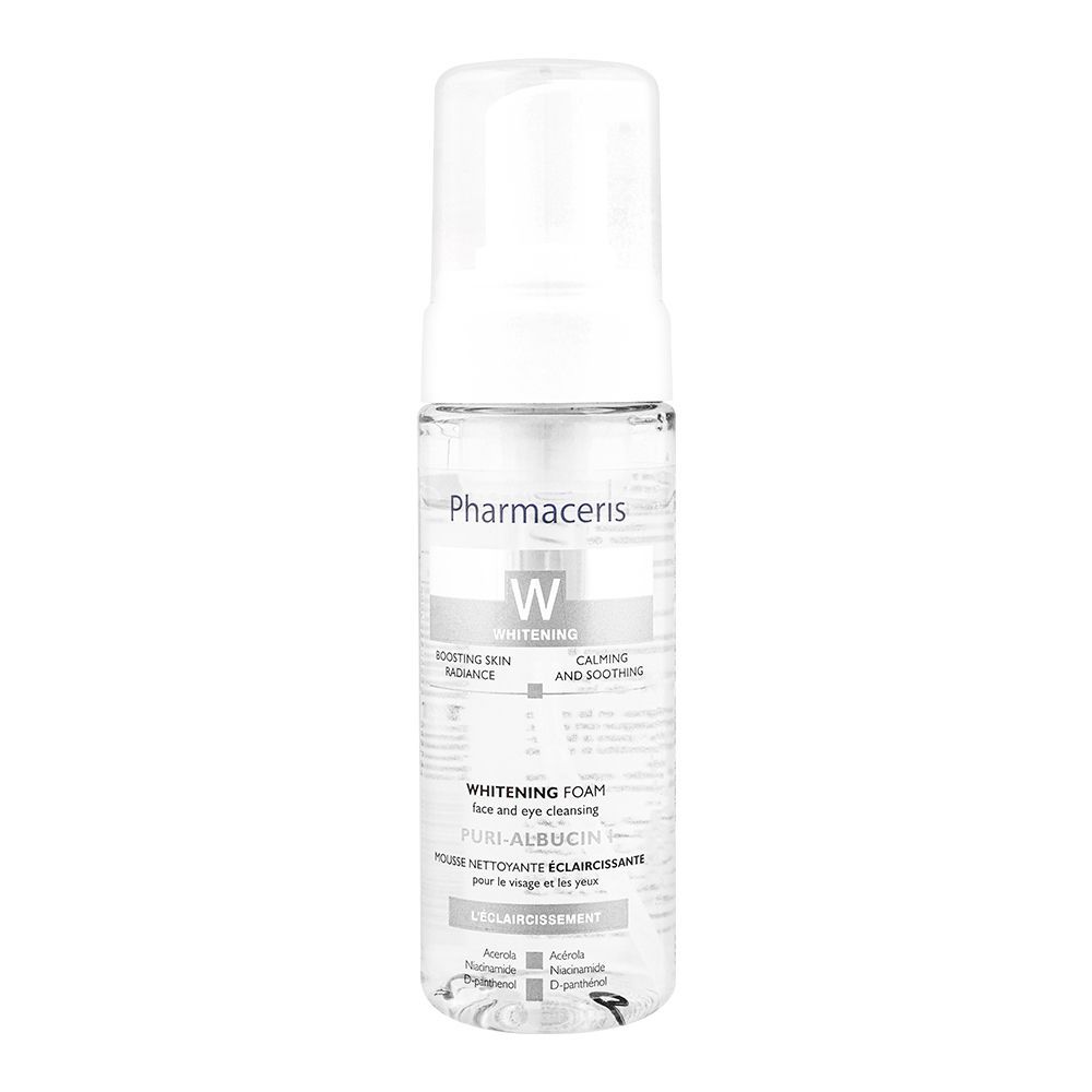 Pharmaceris Whitening Foam Cleanser, Face & Eye Cleanser, 150ml