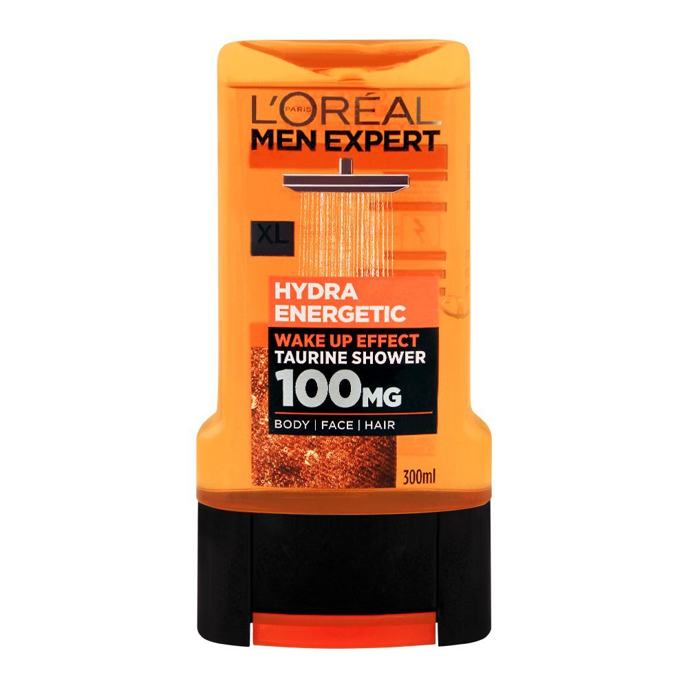L'Oreal Paris Men Expert Hydra Energetic Body + Face + Hair Shower Gel, Wake Up Effect, 300ml