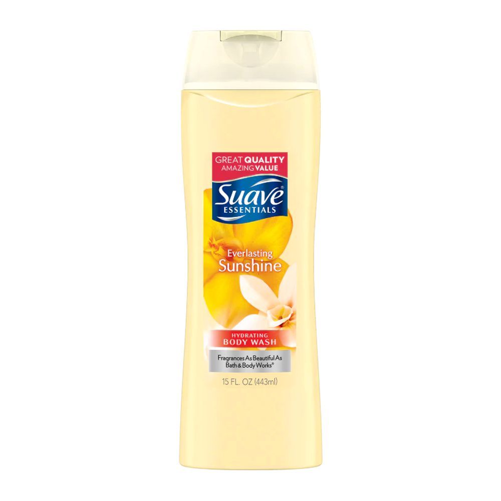 Suave Essentials Hydrating Body Wash, Everlasting Sunshine, 443ml