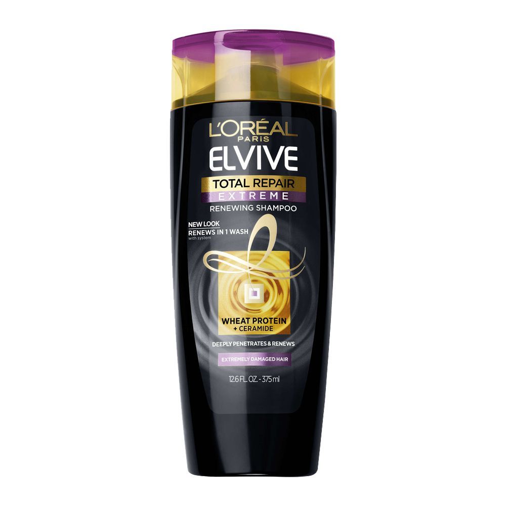 L'Oreal Paris Elvive Total Repair Extreme Renewing Shampoo, For Extremely Damaged Hair, 375ml