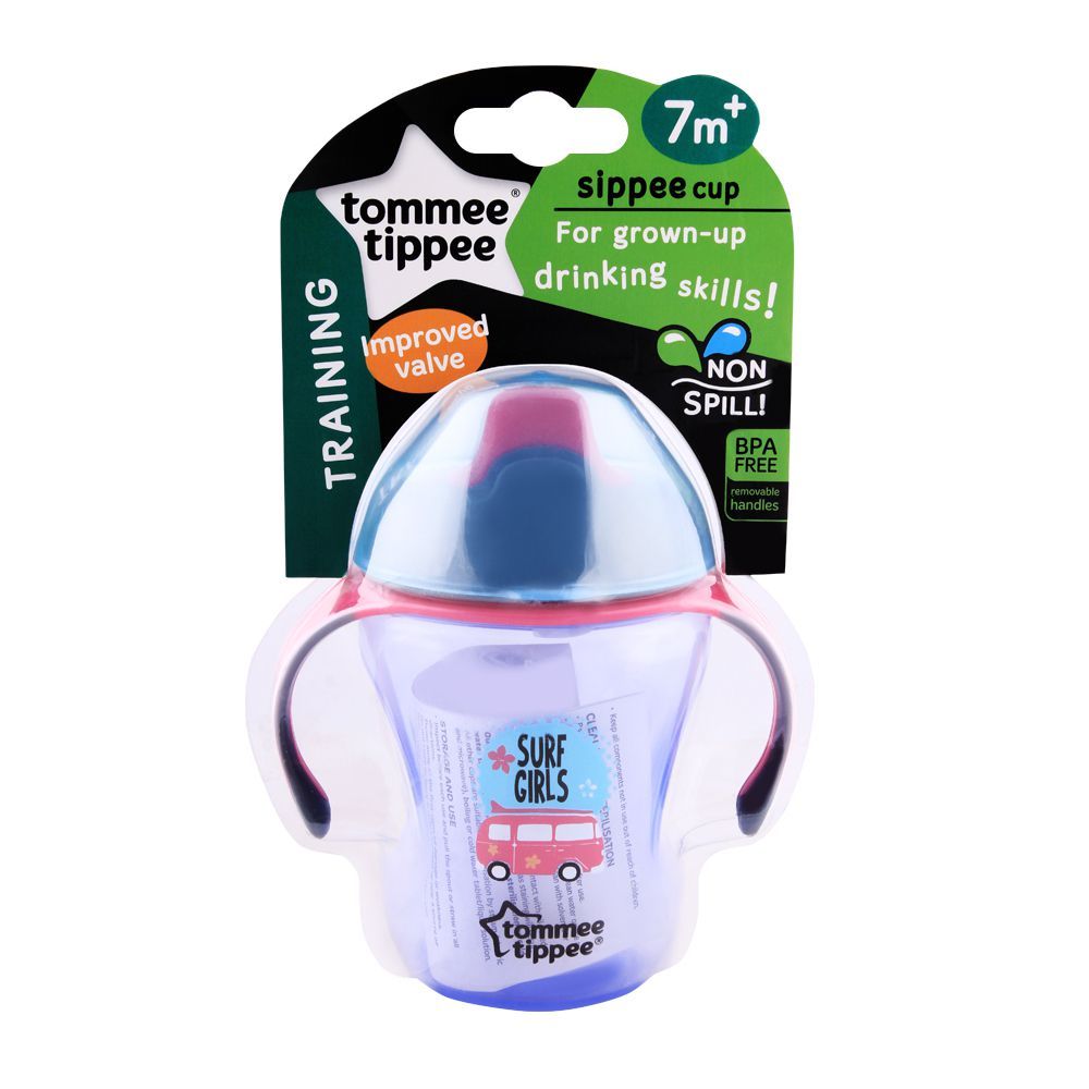 Tommee Tippee Training Sippee Cup 230ml 7m+ (Pink/Bus) - 447110